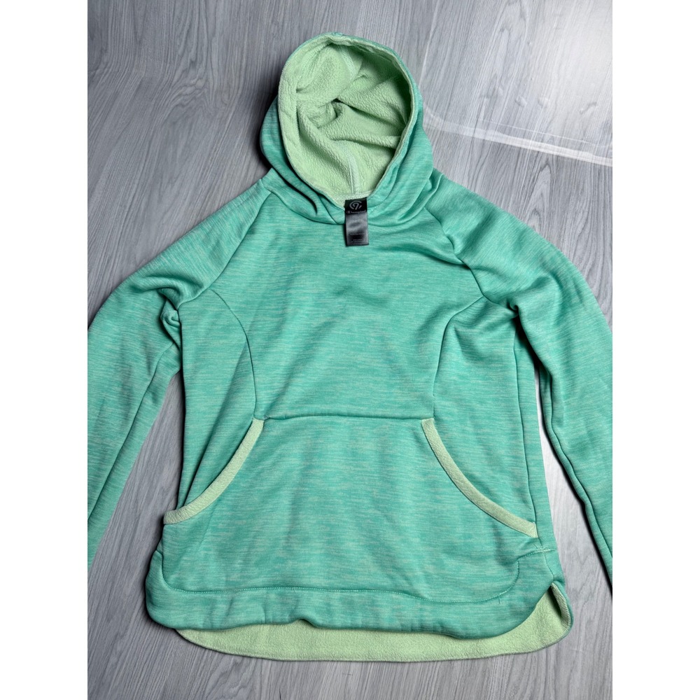 Champion Kids Duo Dry Mint Green Space Dye Hoodie Sweatshirt Large 10-12